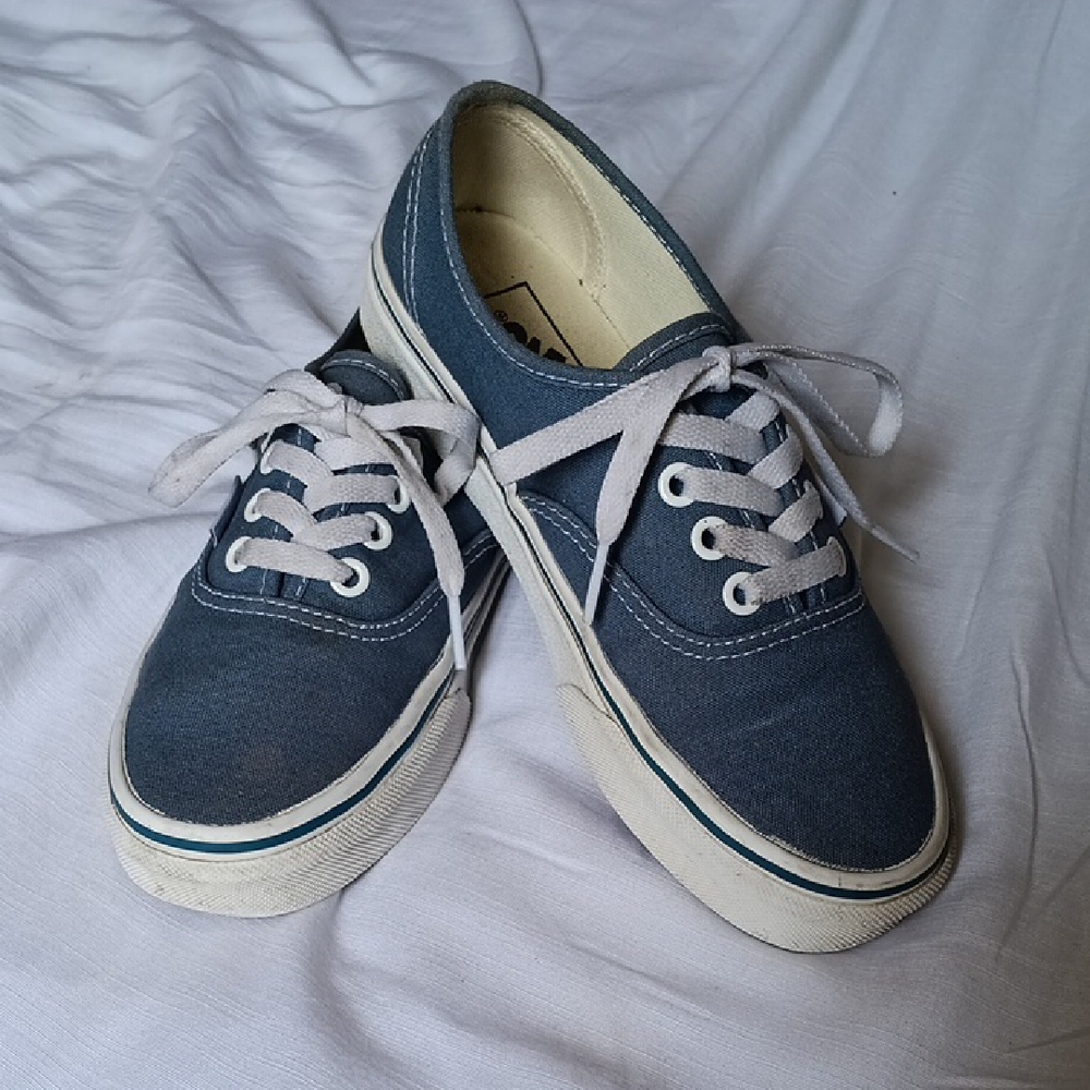 Vans Blue and White Women's Shoes